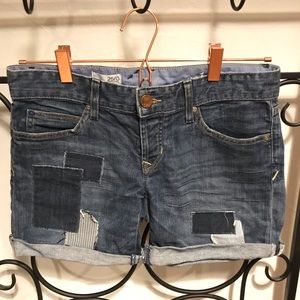 Gap Patch Boyfriend Button-up Jean Denim Shorts